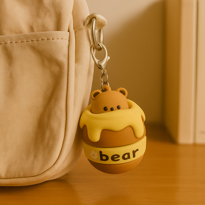 Honey Bear Silicone Keyring