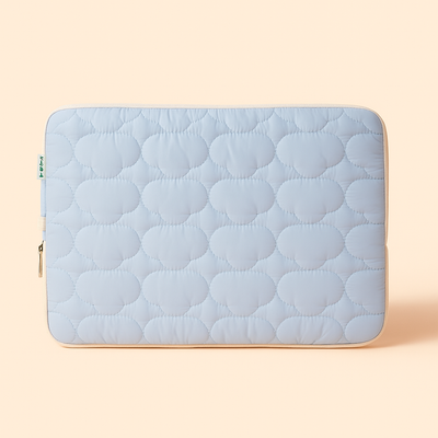 Blue Puffed Cloud Laptop Sleeve