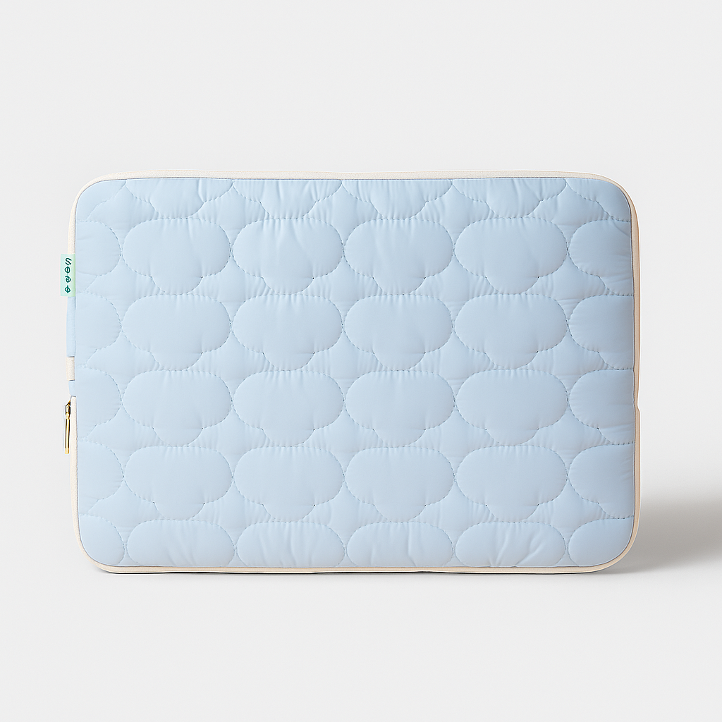 Blue Puffed Cloud Laptop Sleeve