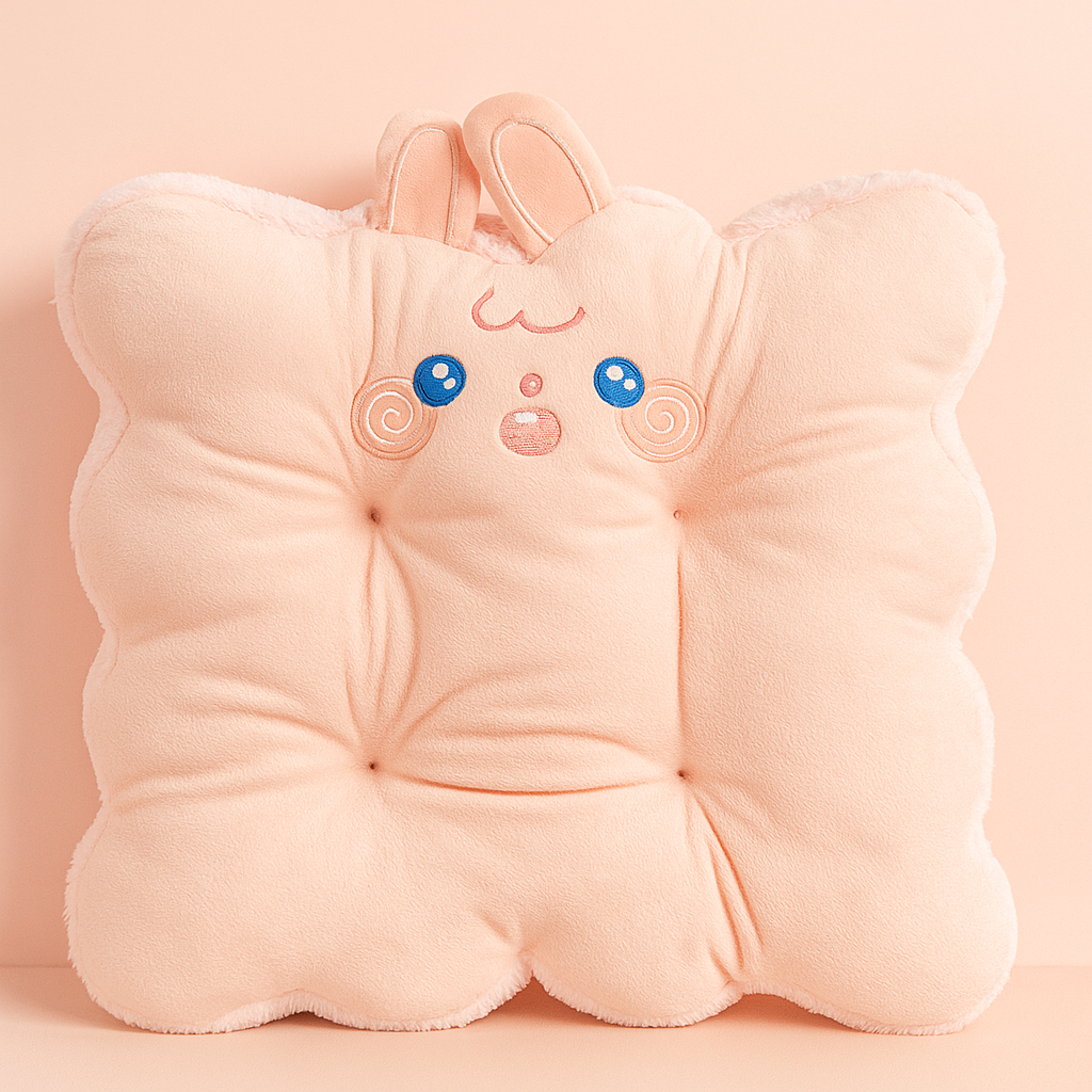 Pink Rabbit Plushie Cushion