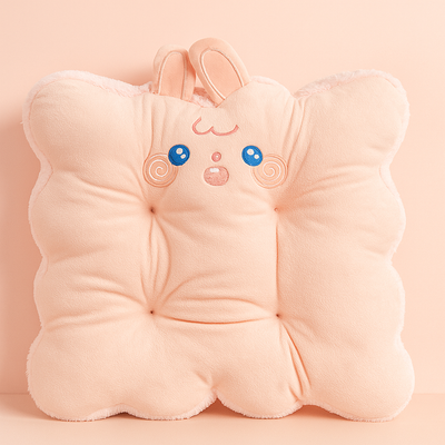 Pink Rabbit Plushie Cushion