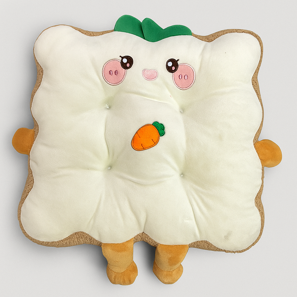 White Toastie Plushie Cushion