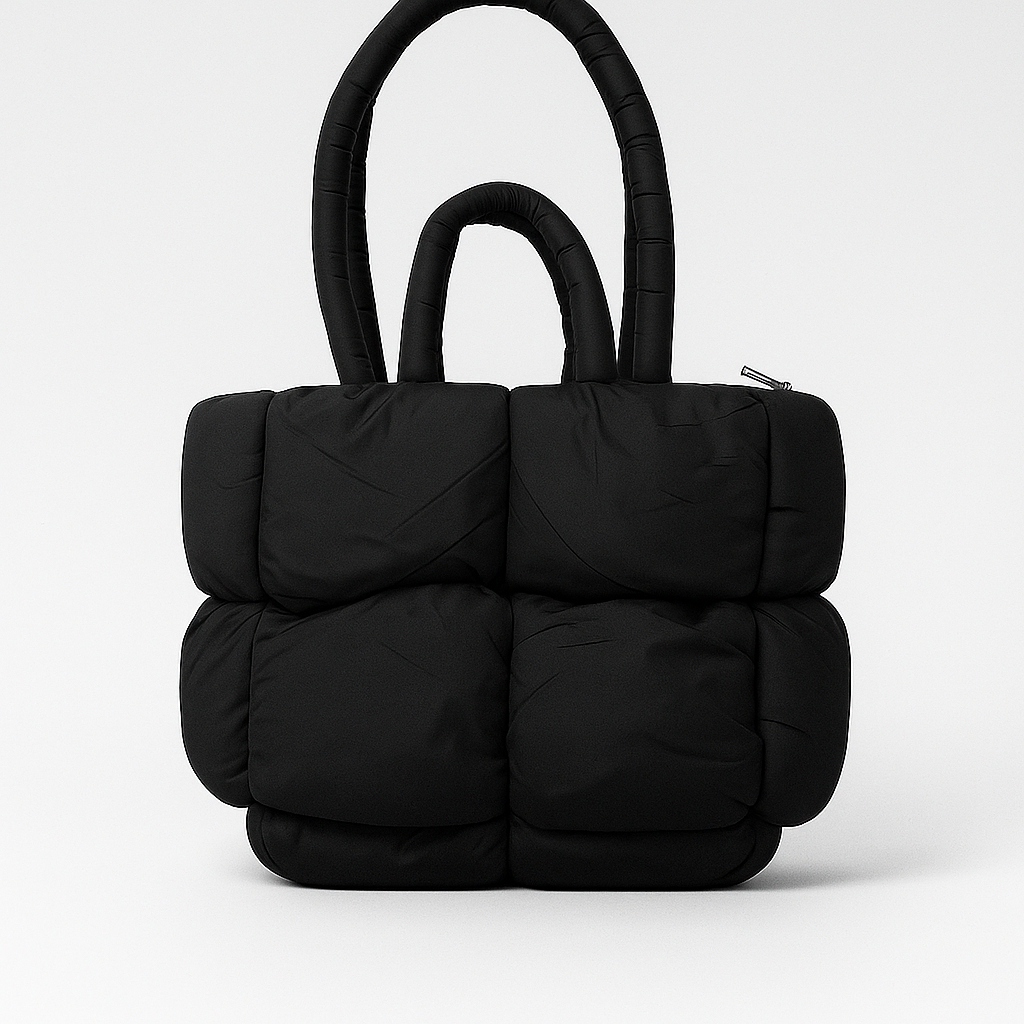 Puffed Tote Bag Black