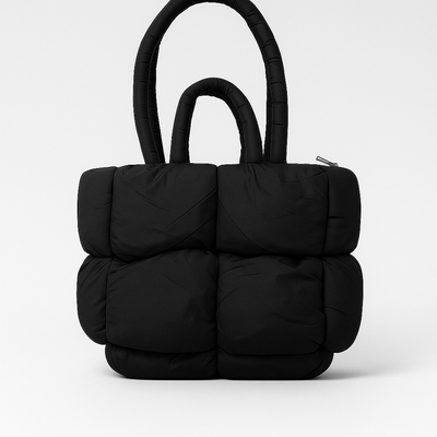Puffed Tote Bag Black