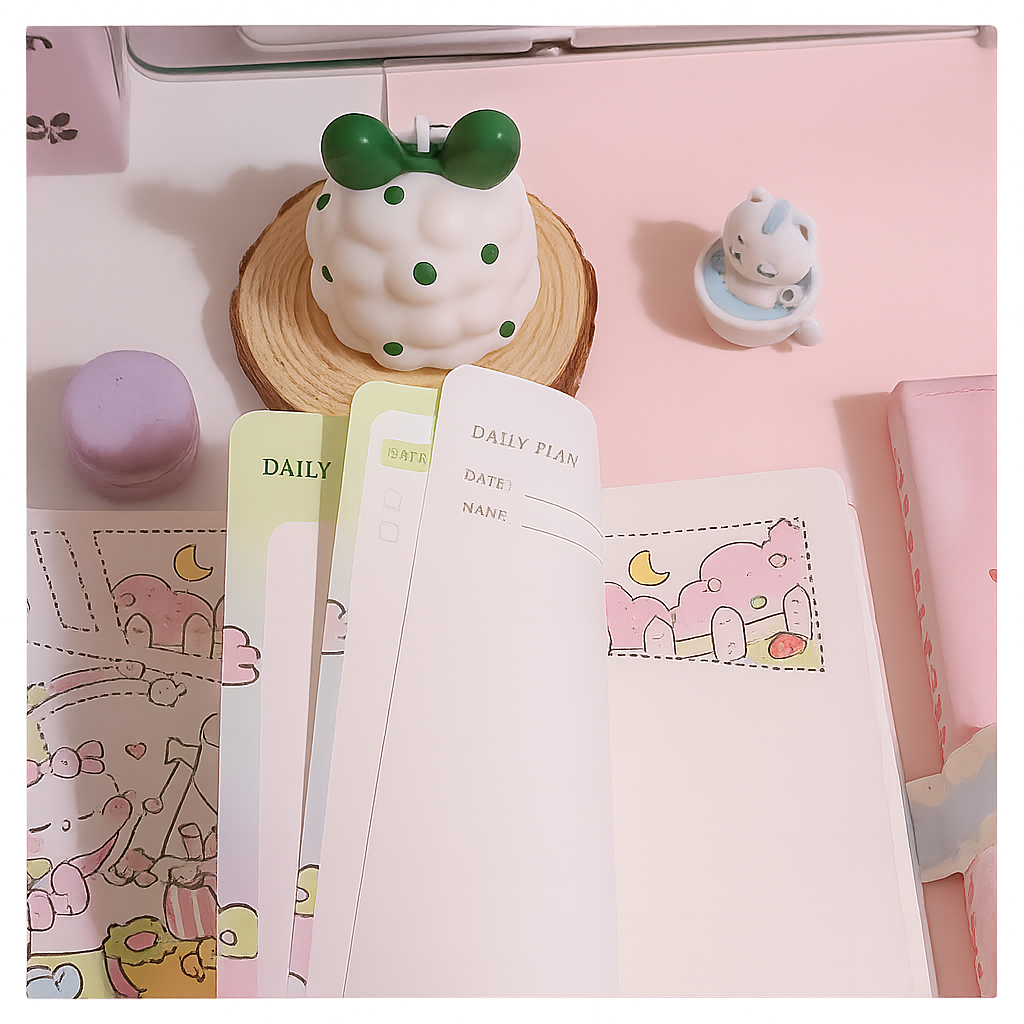 Milu Cat Notebook - Balloon Adventure