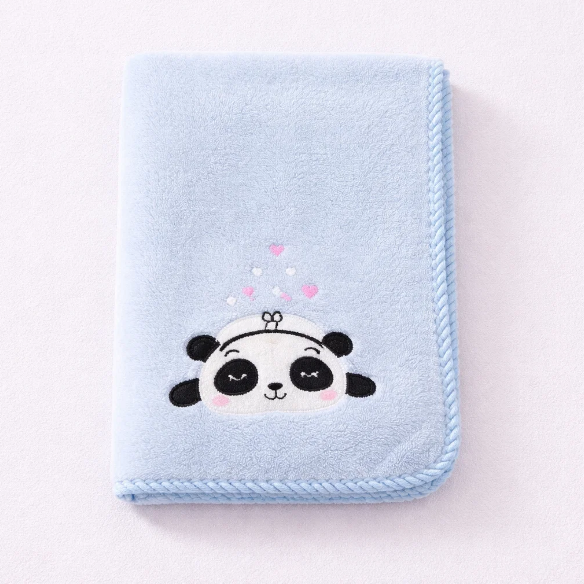 Panda Microfibre Towel Blue