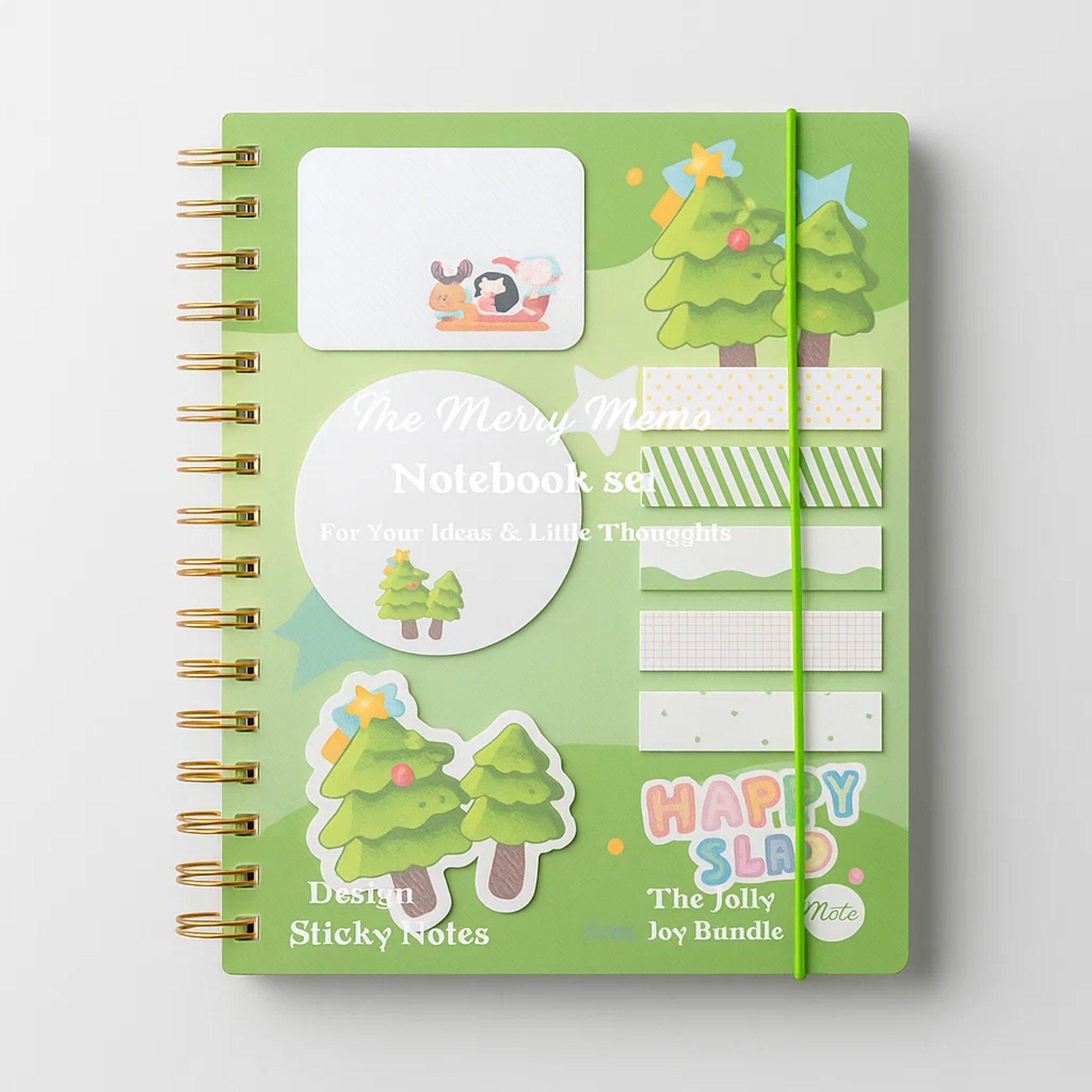 Merry Memo Notebook Green