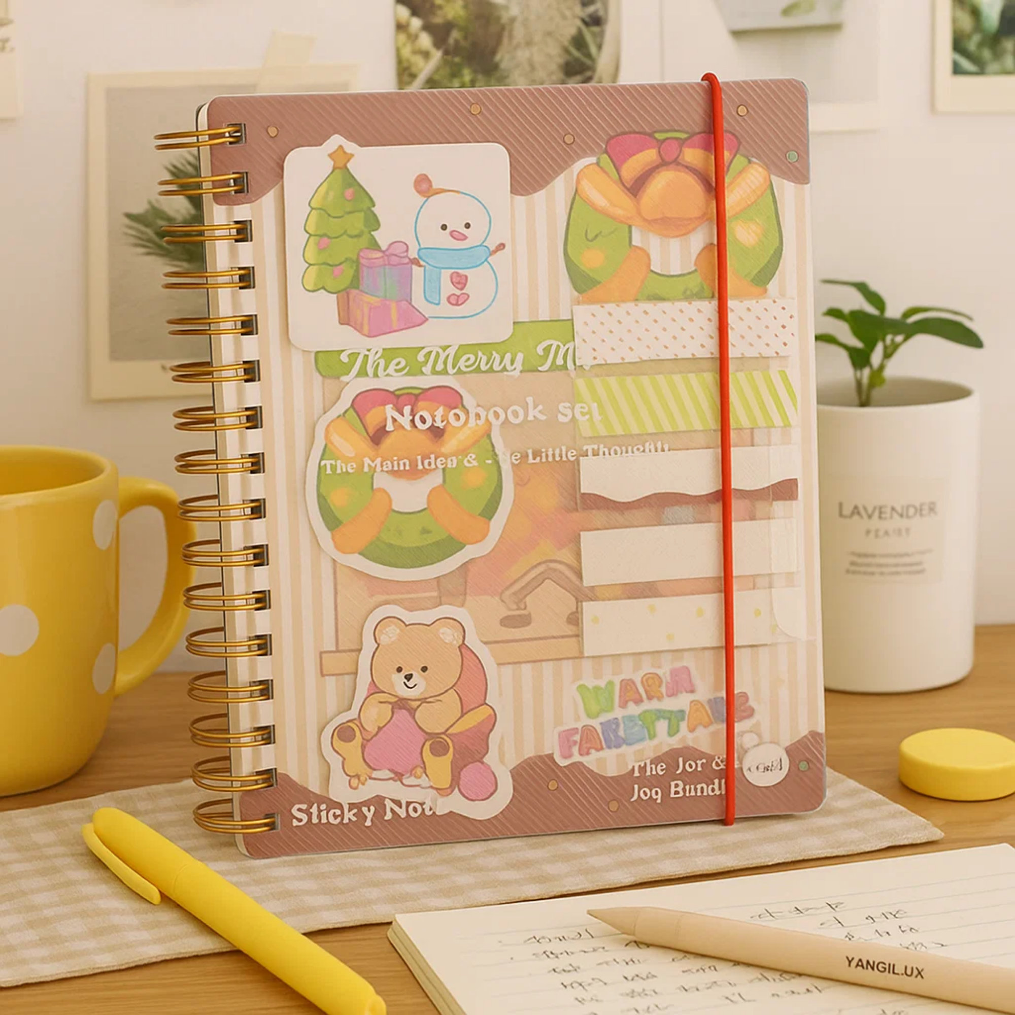 Merry Memo Notebook Brown