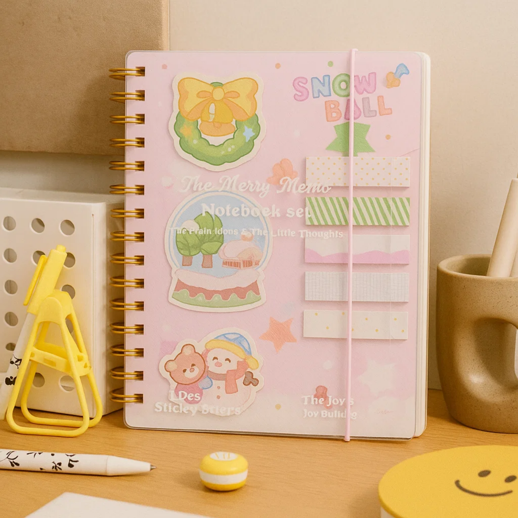Merry Memo Notebook Pink