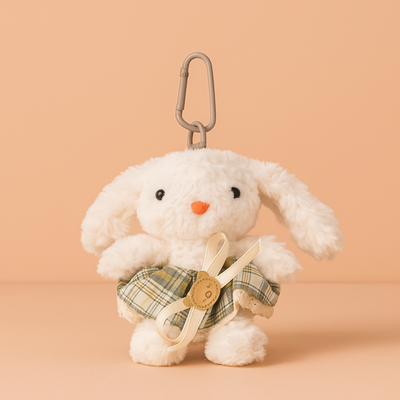 Green Bunny Plushie Keyring