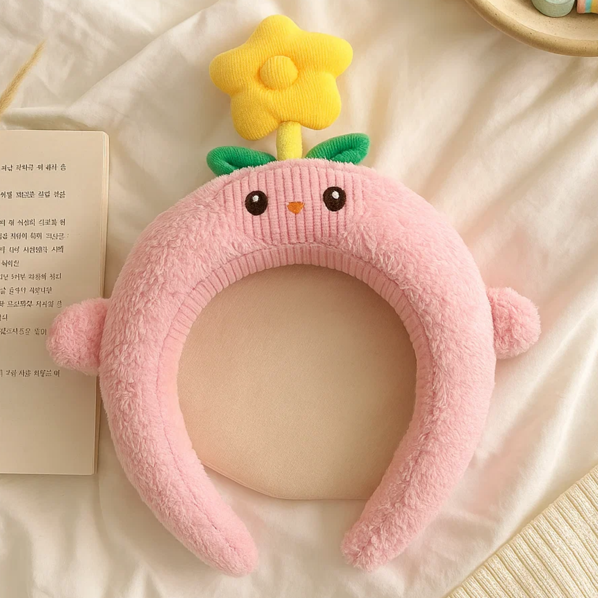 Spinning Flower Headband Pink