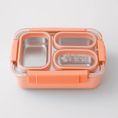Korean Bento Box 3 Grid - Orange