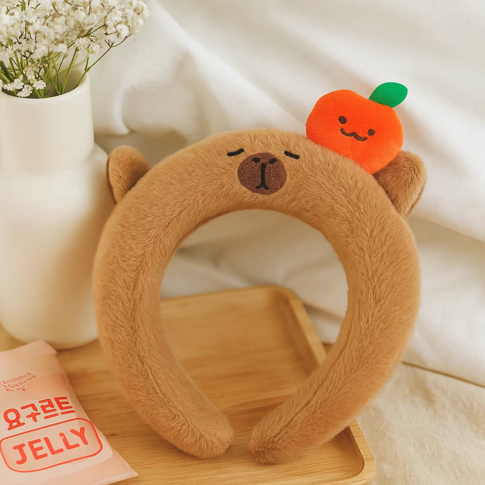 Fruit Capybara Headband Brown