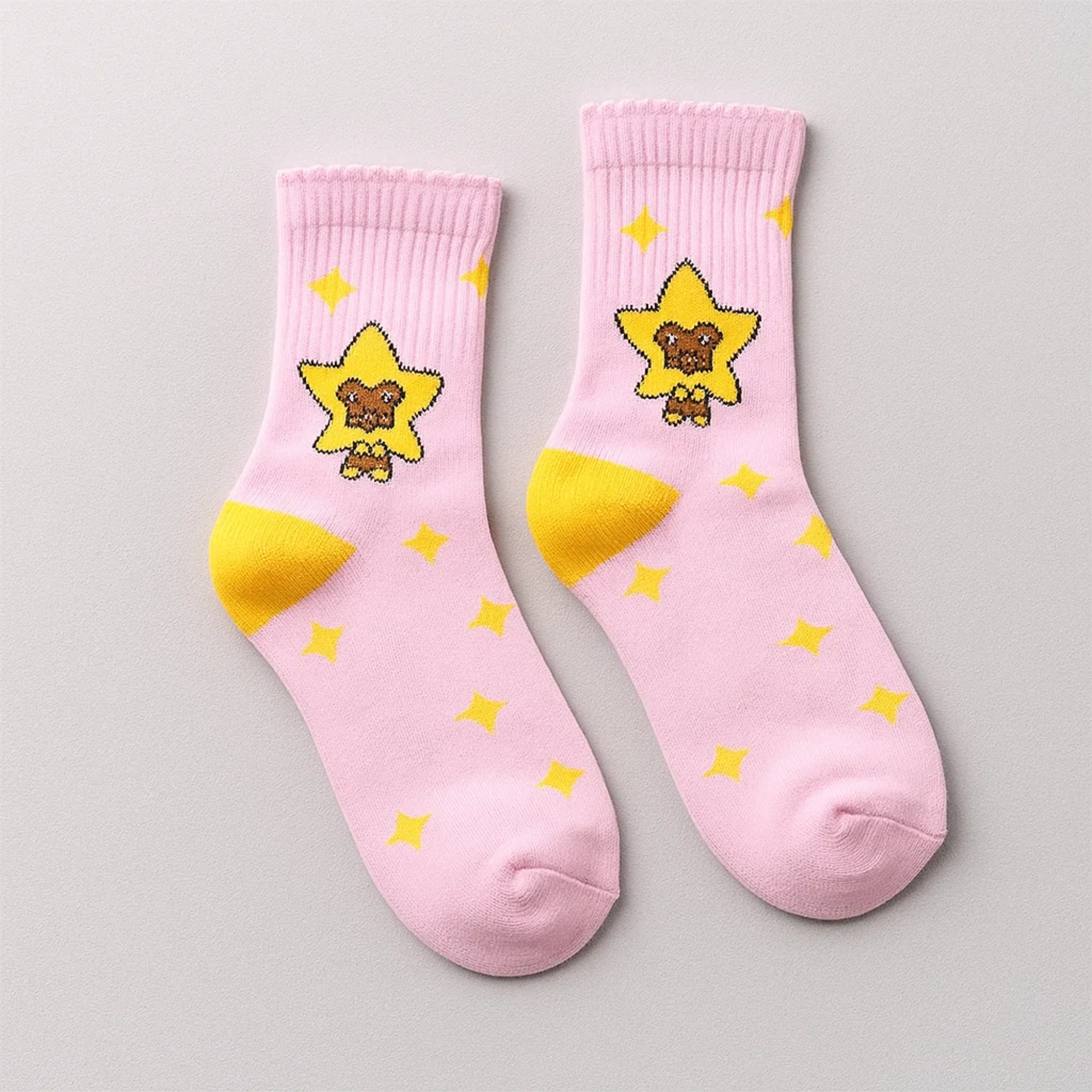 Star Bear Crew Socks