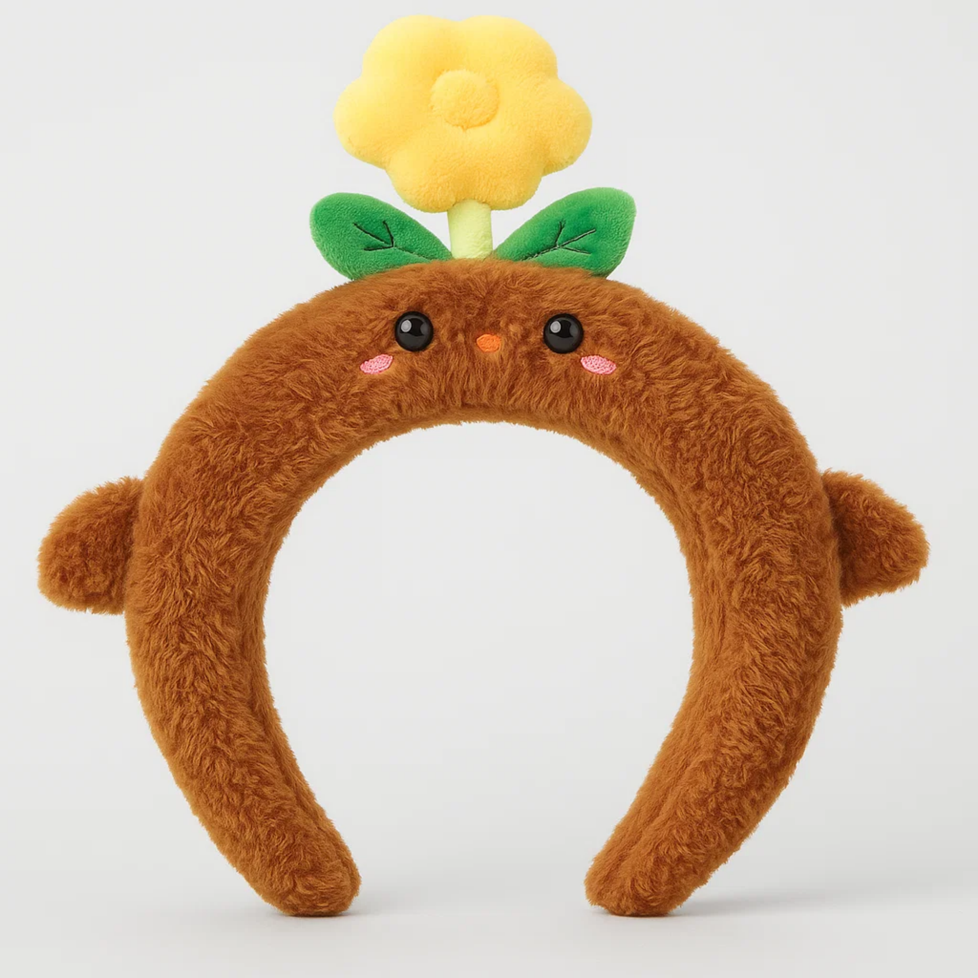 Spinning Flower Headband Brown