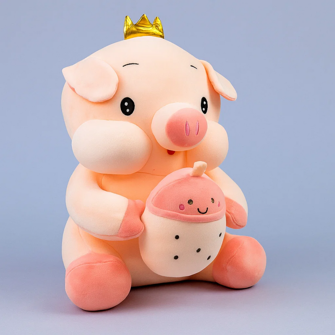Crown Bottle Pig Plush Toy - Large