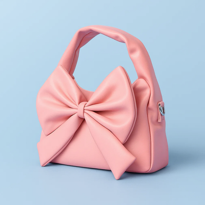 Cute Bow Sling Bag - Baby Pink