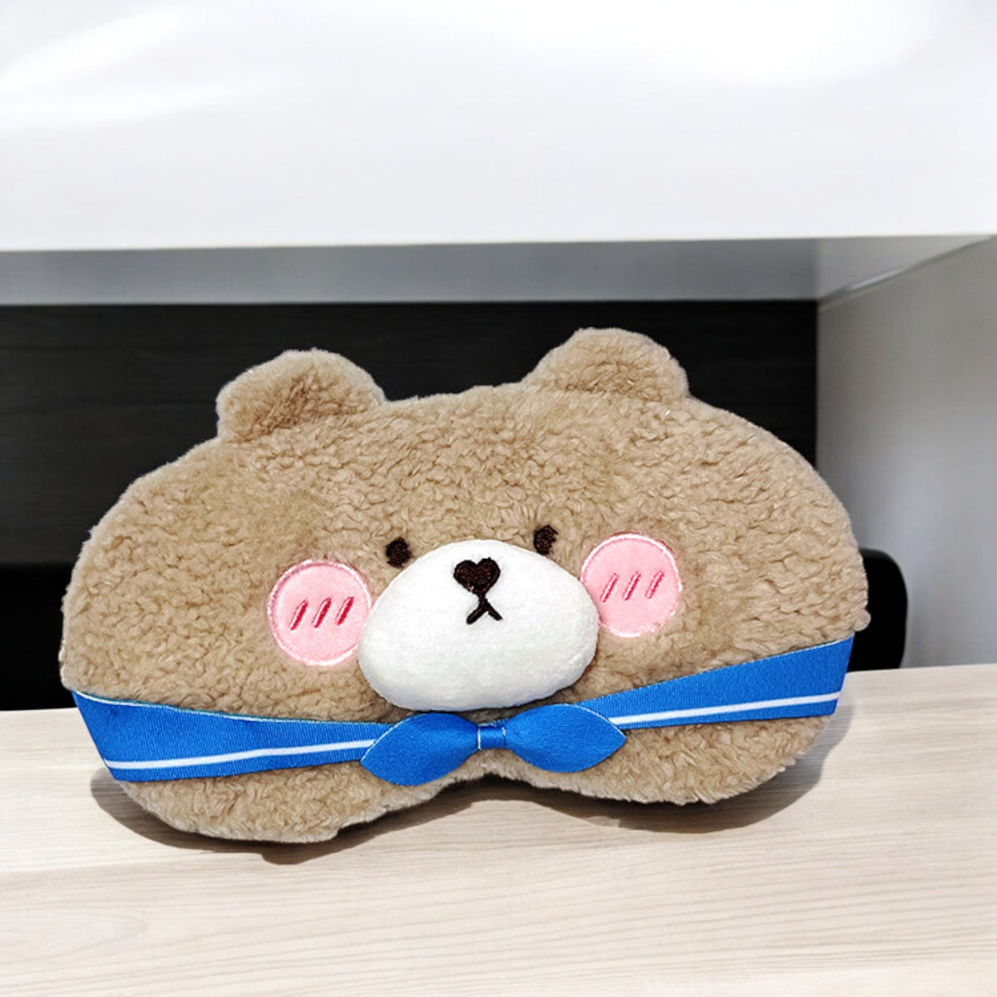 Blue Tie Bear Cooling Eye Mask