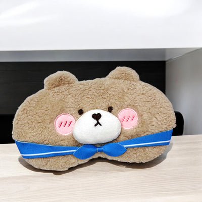 Blue Tie Bear Cooling Eye Mask
