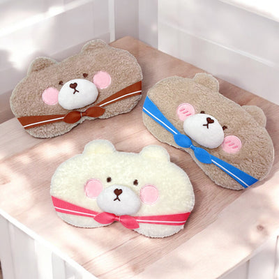 Pink Tie Bear Cooling Eye Mask