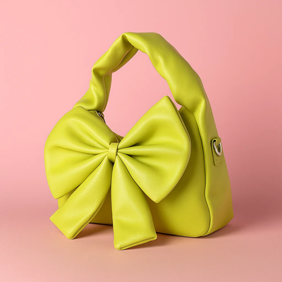 Cute Bow Sling Bag - Lime Green