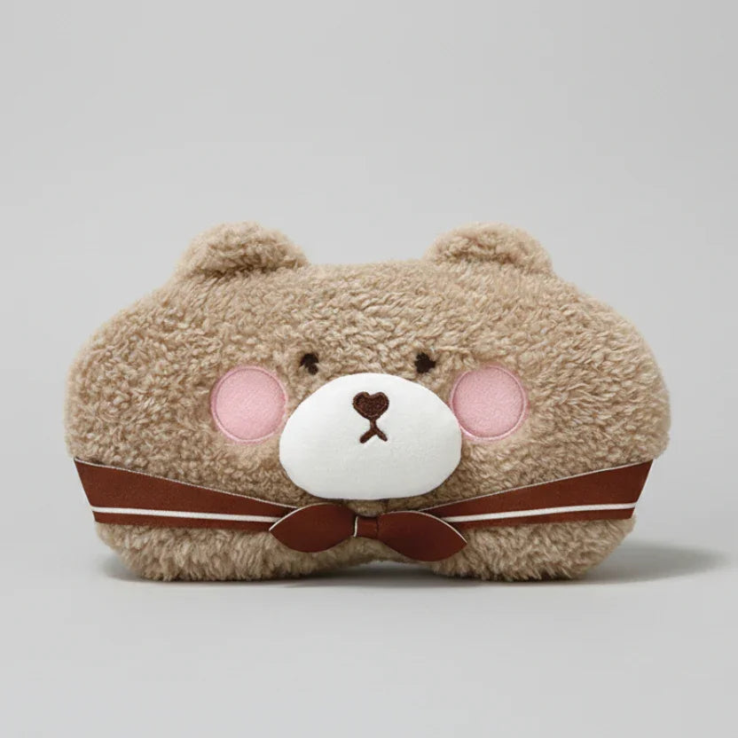 Brown Tie Bear Cooling Eye Mask