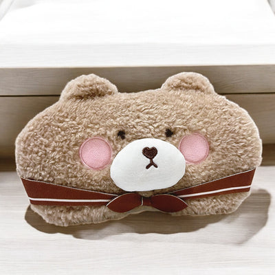 Brown Tie Bear Cooling Eye Mask