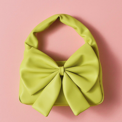 Cute Bow Sling Bag - Lime Green