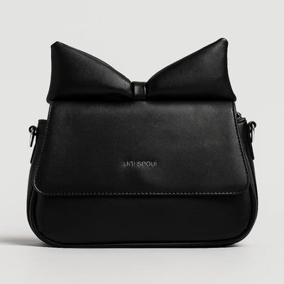Puffed Bow Top Sling Bag