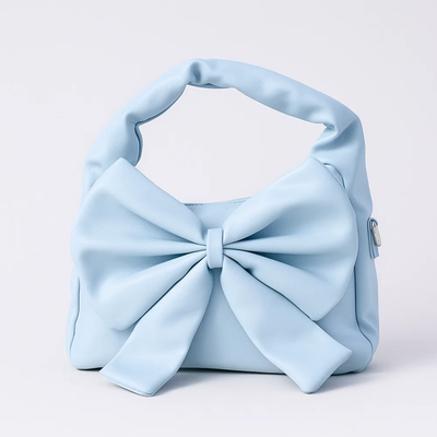 Cute Bow Sling Bag - Powder Blue