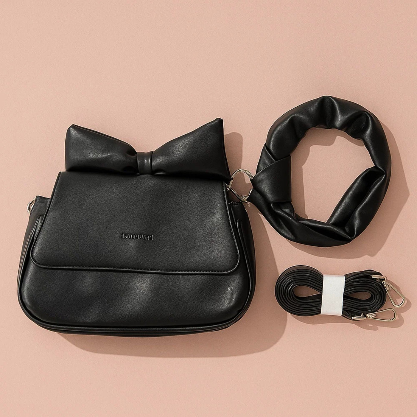 Puffed Bow Top Sling Bag
