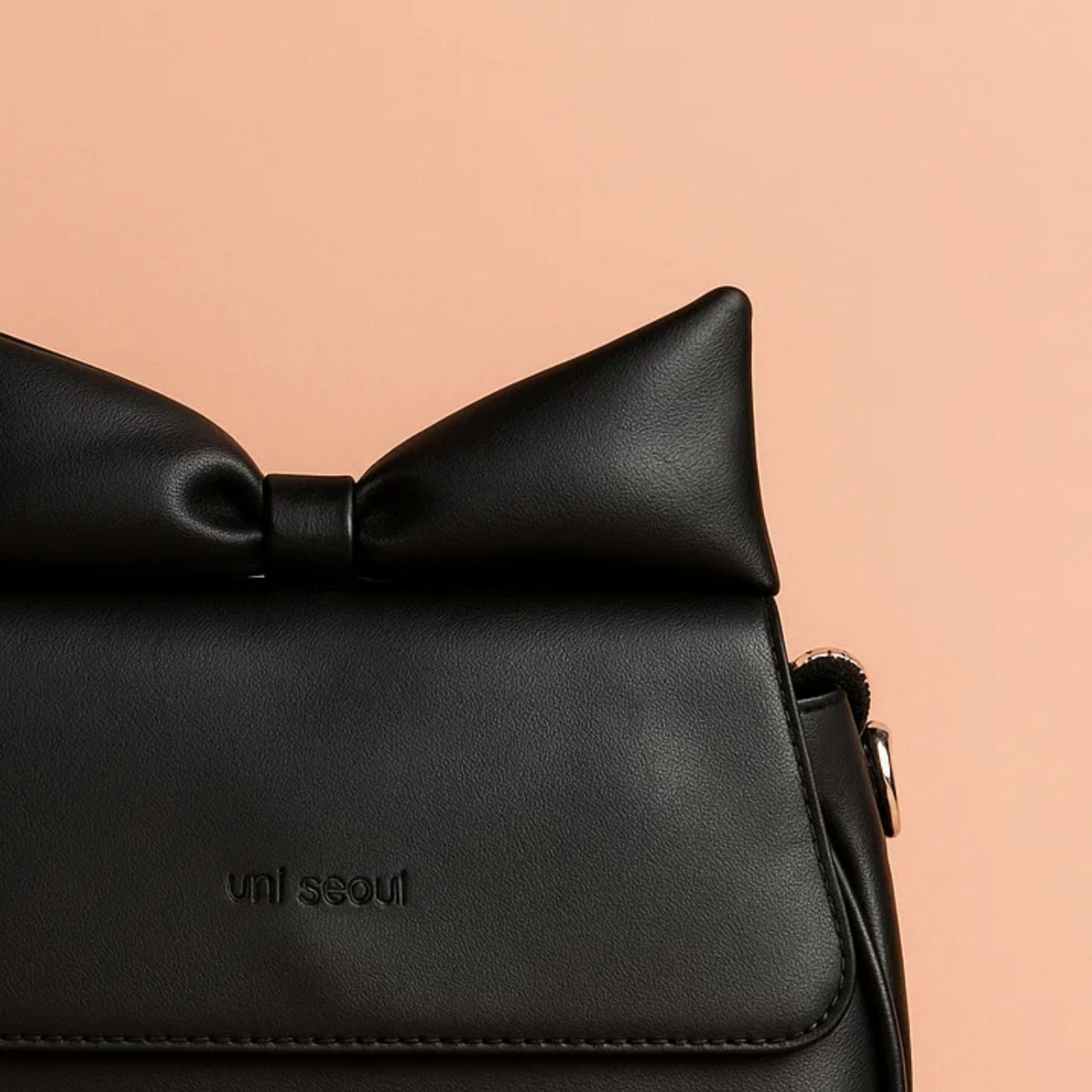 Puffed Bow Top Sling Bag