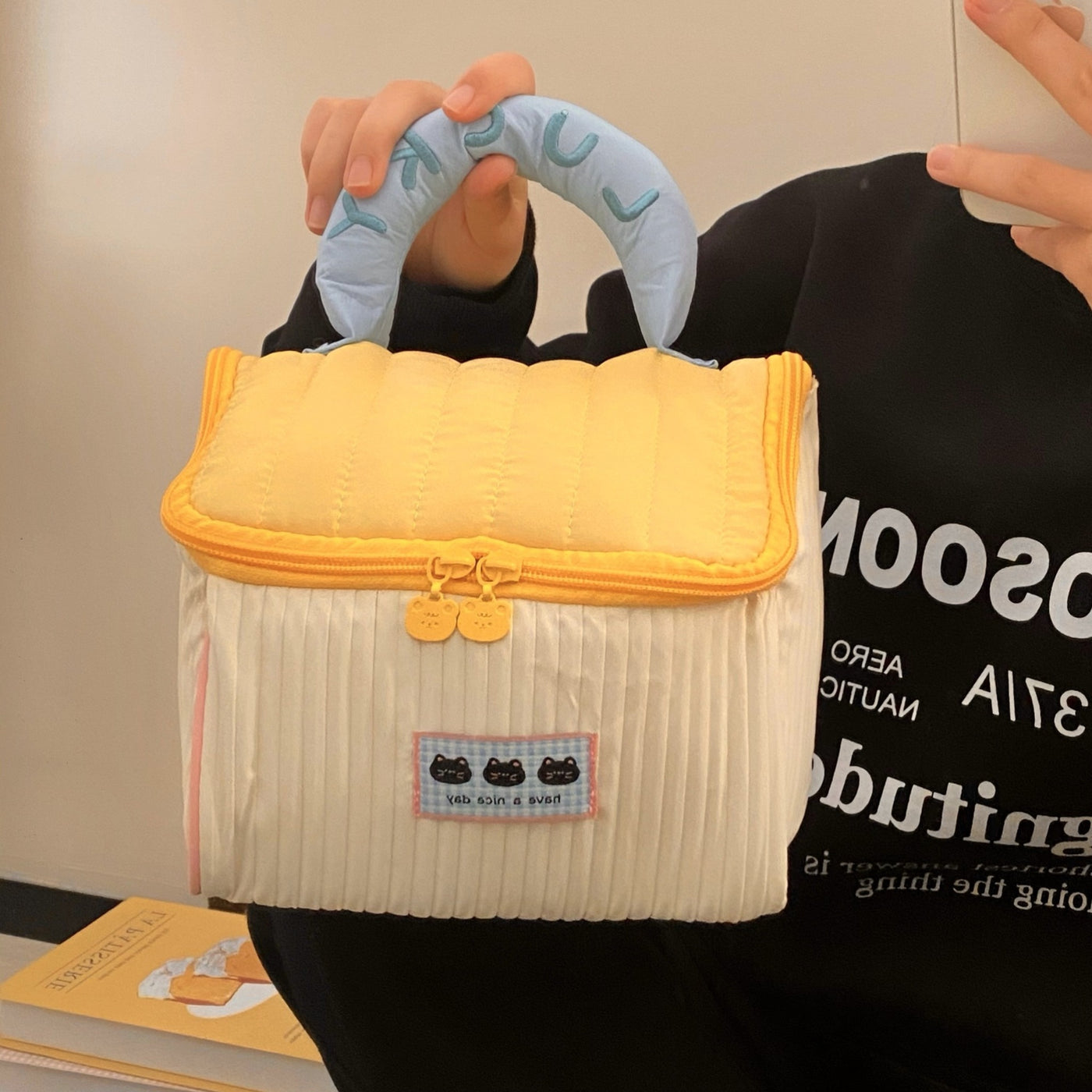 Yellow Makeup Vanity Bag