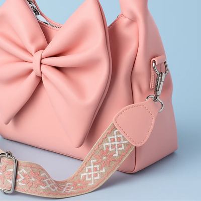 Cute Bow Sling Bag - Baby Pink