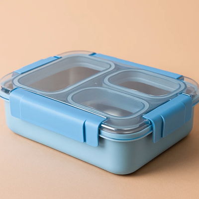 Korean Bento Box 3 Grid - Blue