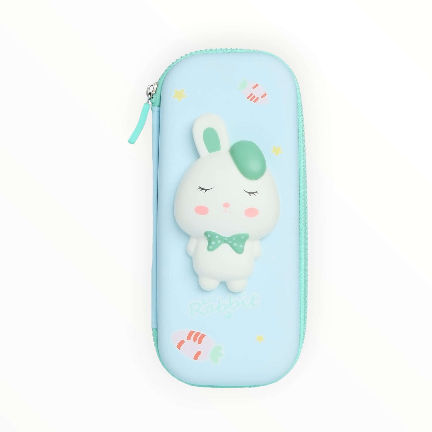 Blue 3D Rabbit Squishy Pencil Case