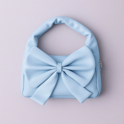 Cute Bow Sling Bag - Powder Blue