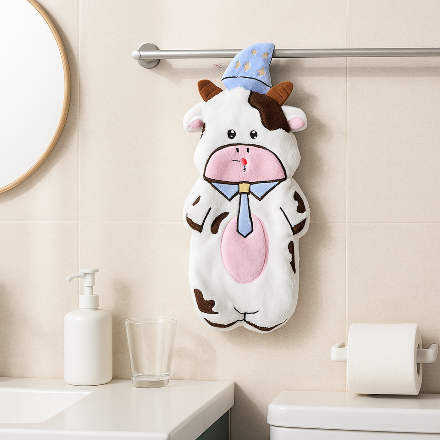 Cow Shaped Hand Towel