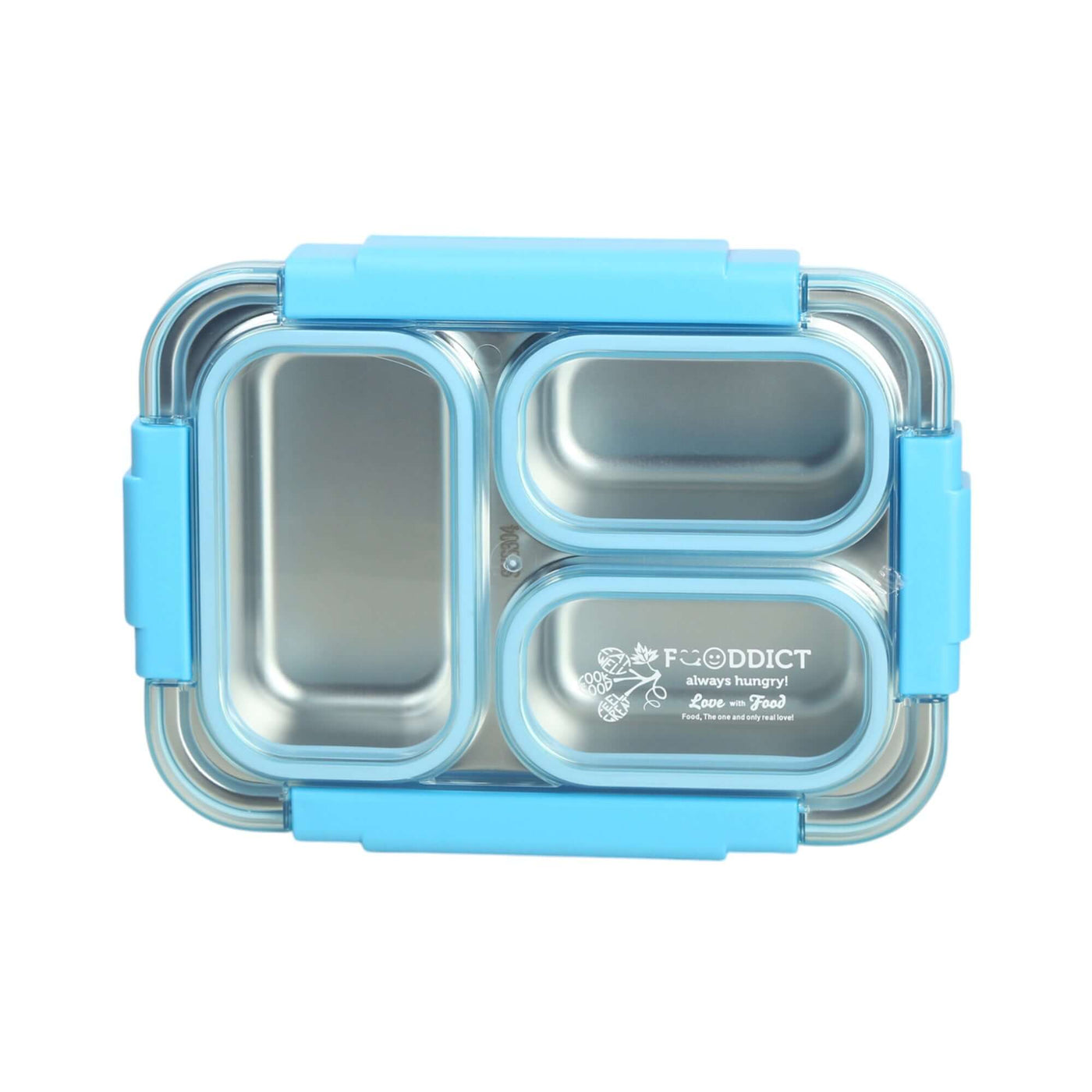 Korean Bento Box 3 Grid - Blue