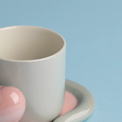 White Hearty Ceramic Mug