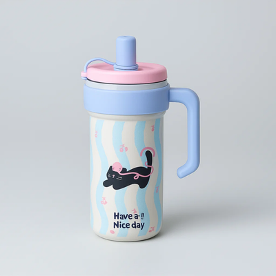 Blue Kitty Stainless Steel Tumbler