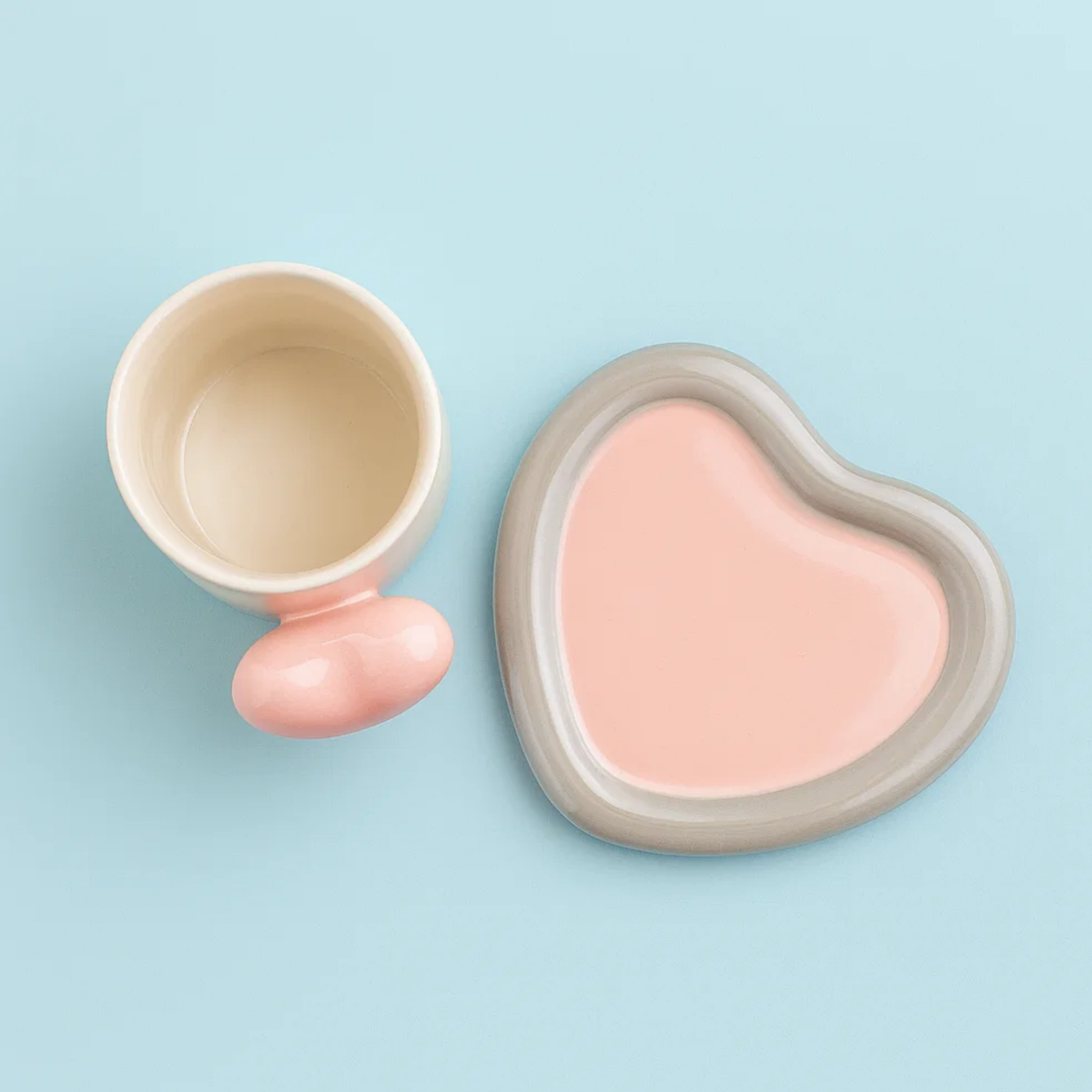 White Hearty Ceramic Mug
