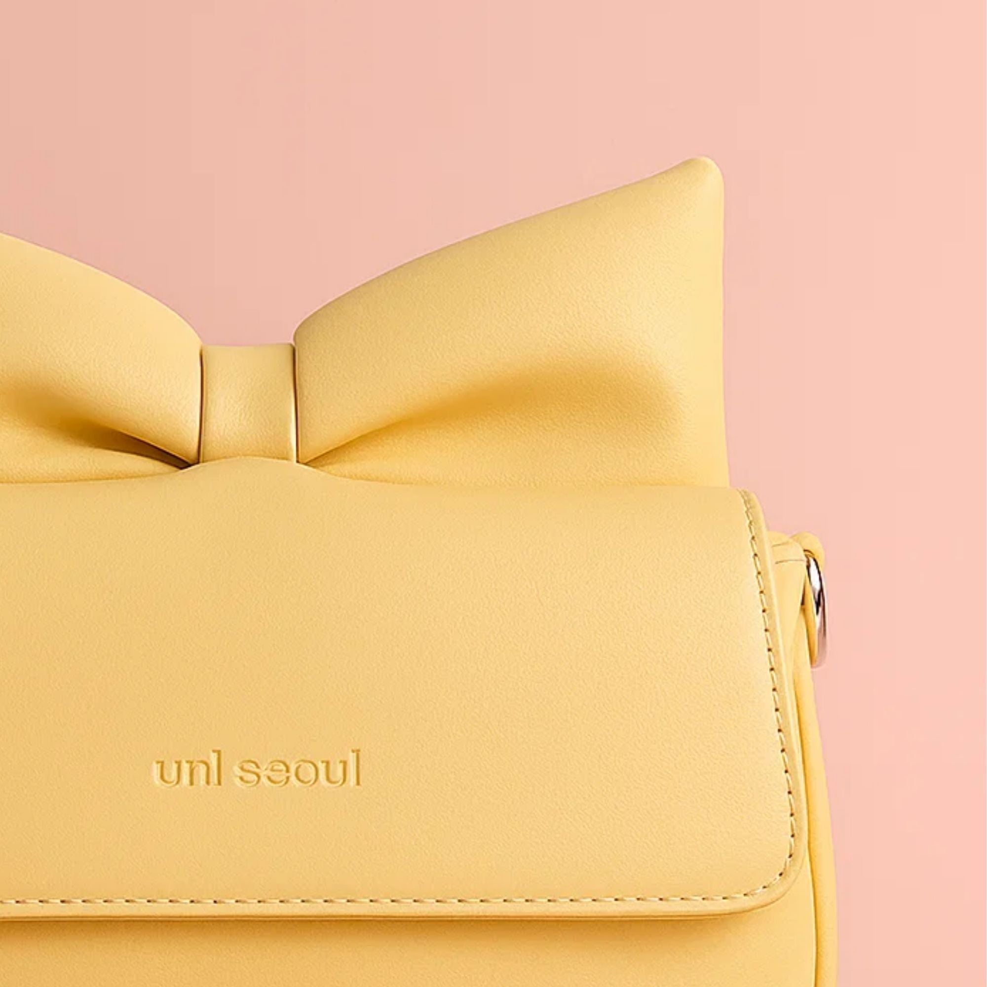 Puffed Bow Top Sling Bag