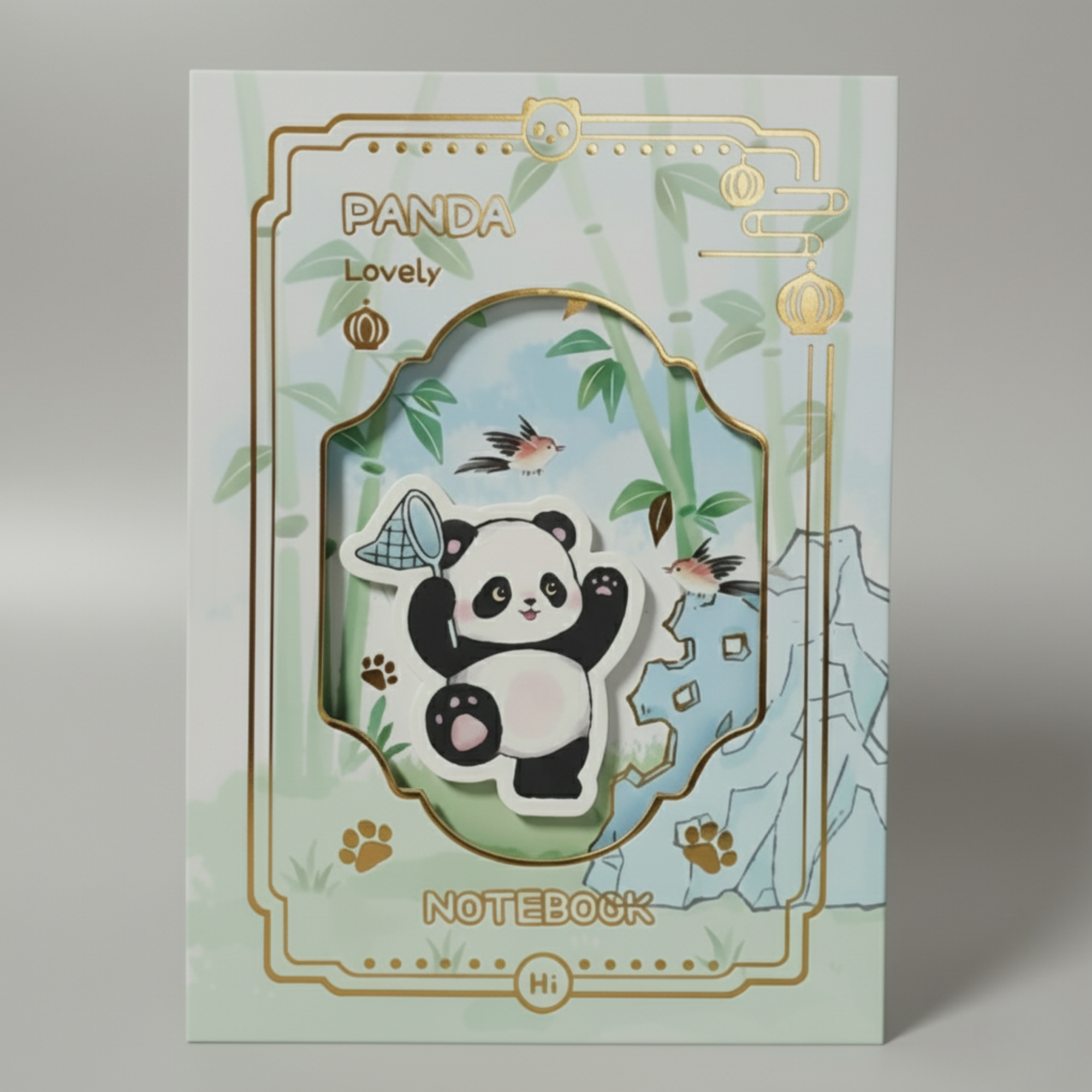 Bamboo panda notebook - Peekaboo Panda