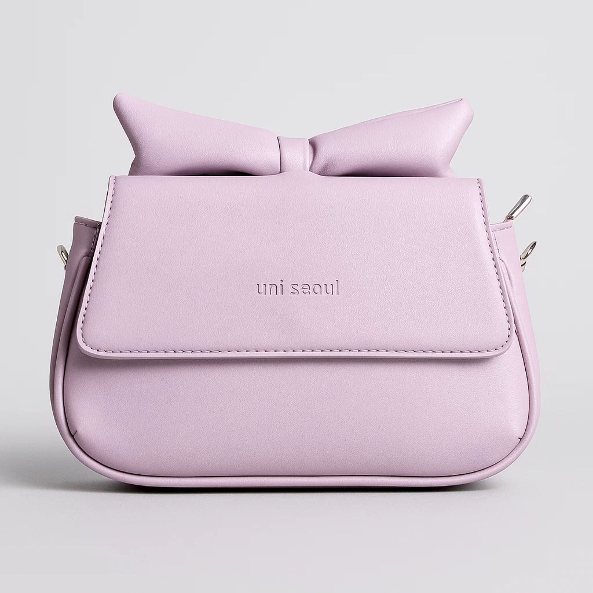 Puffed Bow Top Sling Bag