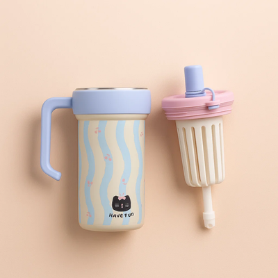 Blue Kitty Stainless Steel Tumbler