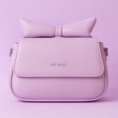 Puffed Bow Top Sling Bag