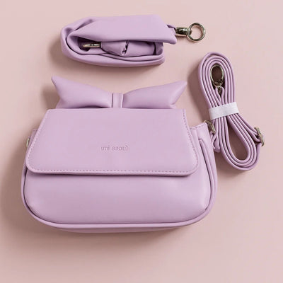 Puffed Bow Top Sling Bag
