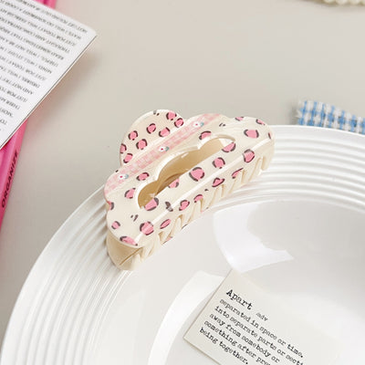 Pink Leopard Print Claw Clip