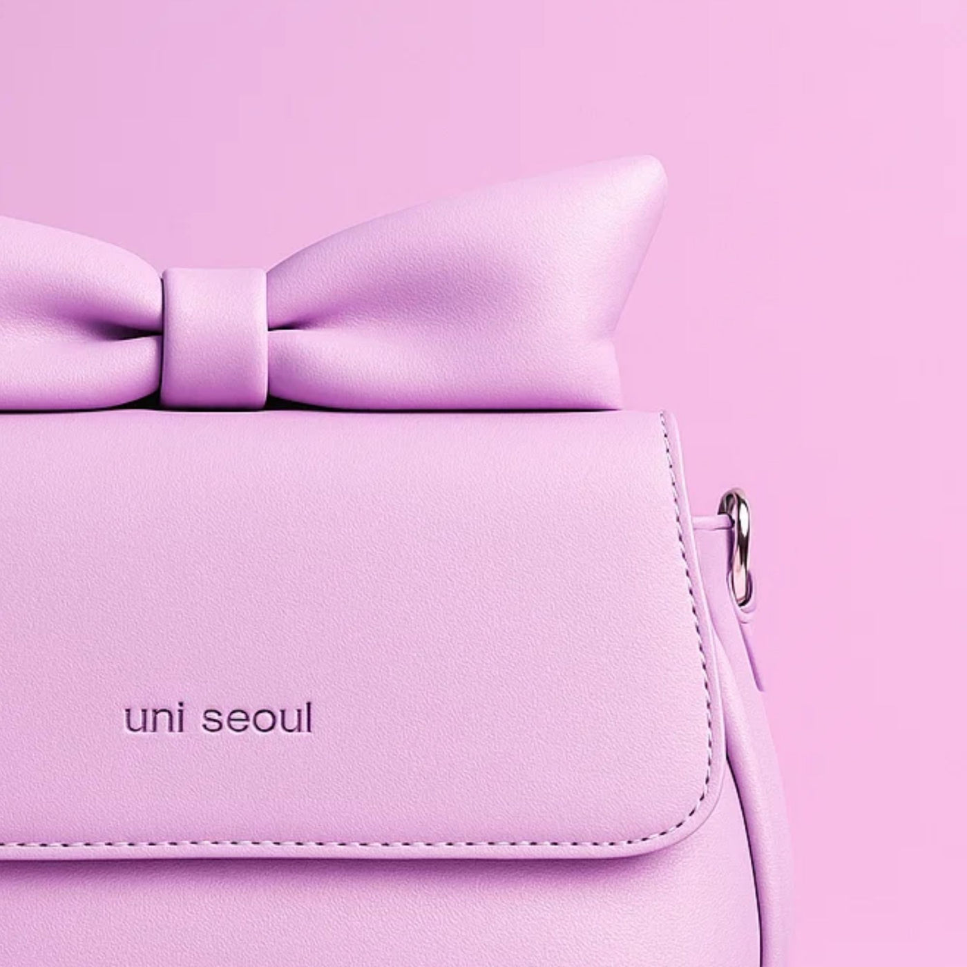 Puffed Bow Top Sling Bag